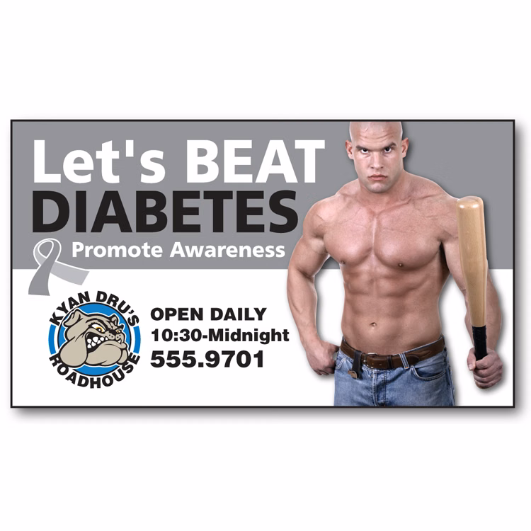 Awareness Business Card Magnet - 3.5x2 (Square Corners) - 25 mil.