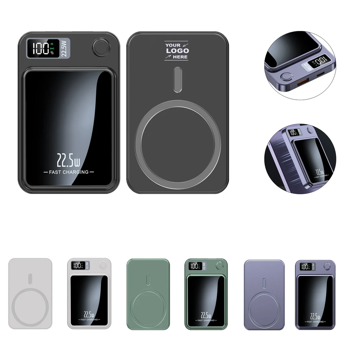 10000 mAh Magnetic Wireless Fast Power Bank 1