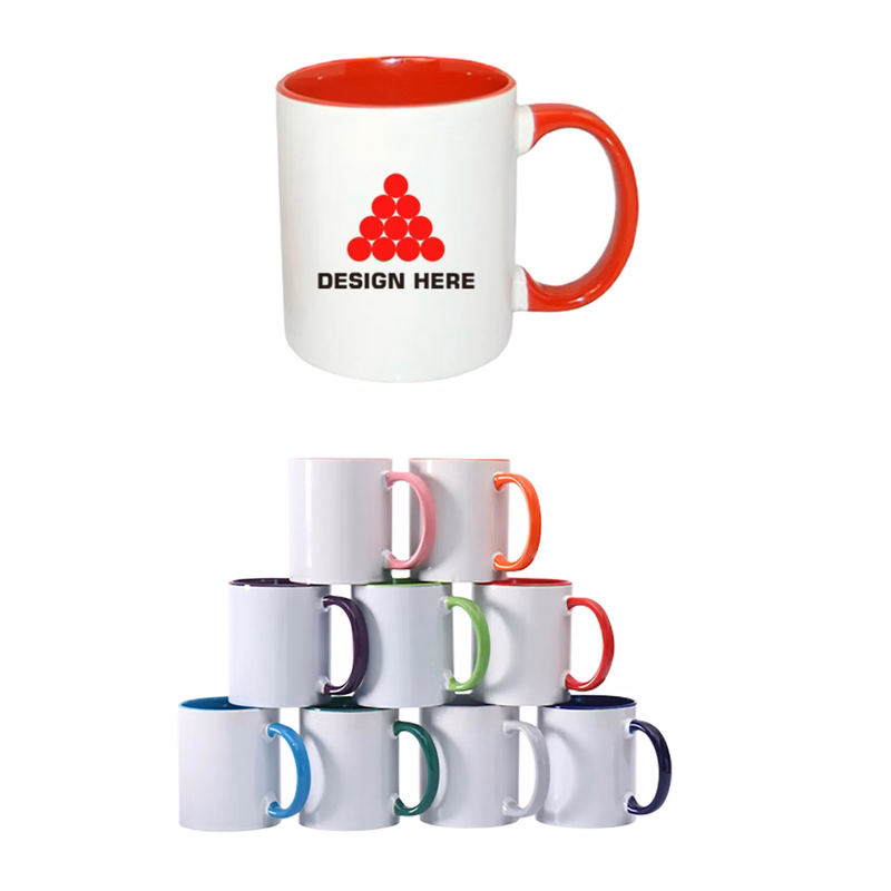 Full Color Printed 11oz Ceramic Inner Colored Mug