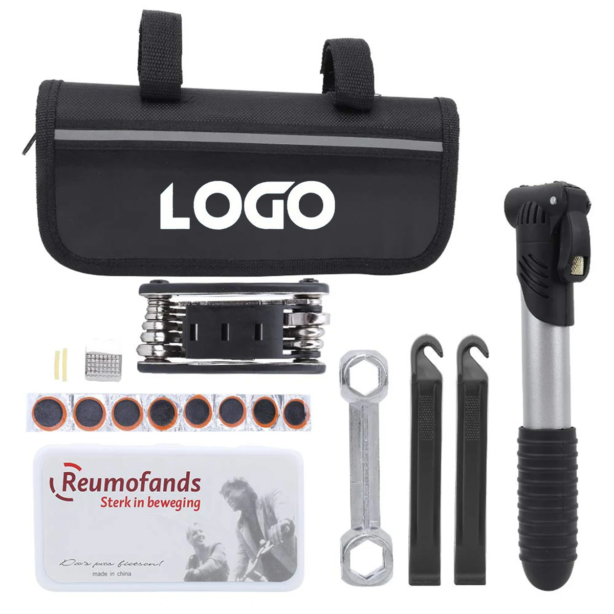 Repair Kit Set With Pump Bag for Bike Bicycle 1
