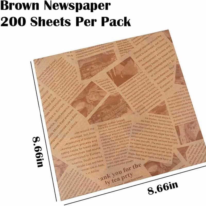 200Pcs Disposable Cooked Food Paper