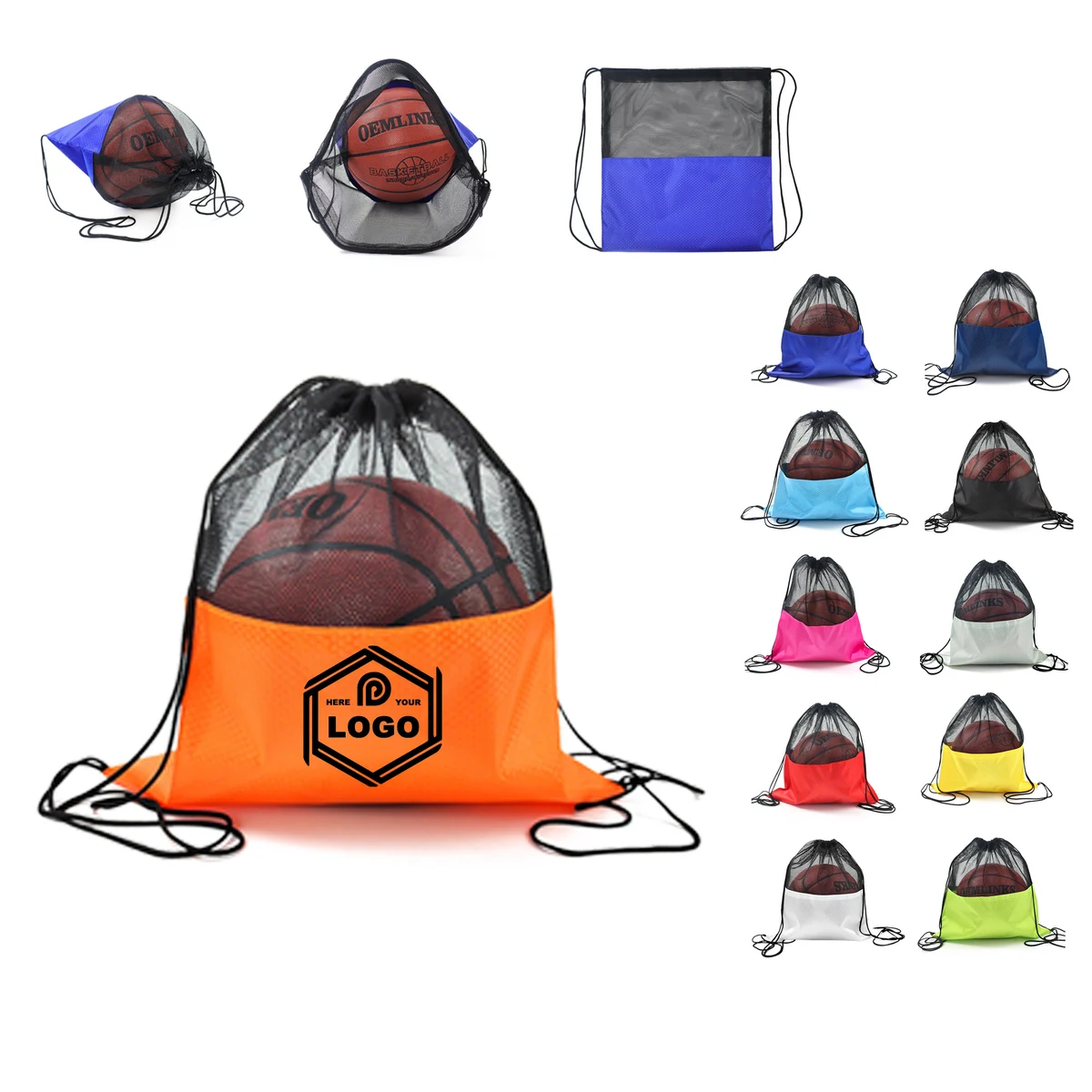 Mesh Drawstring Backpack 1