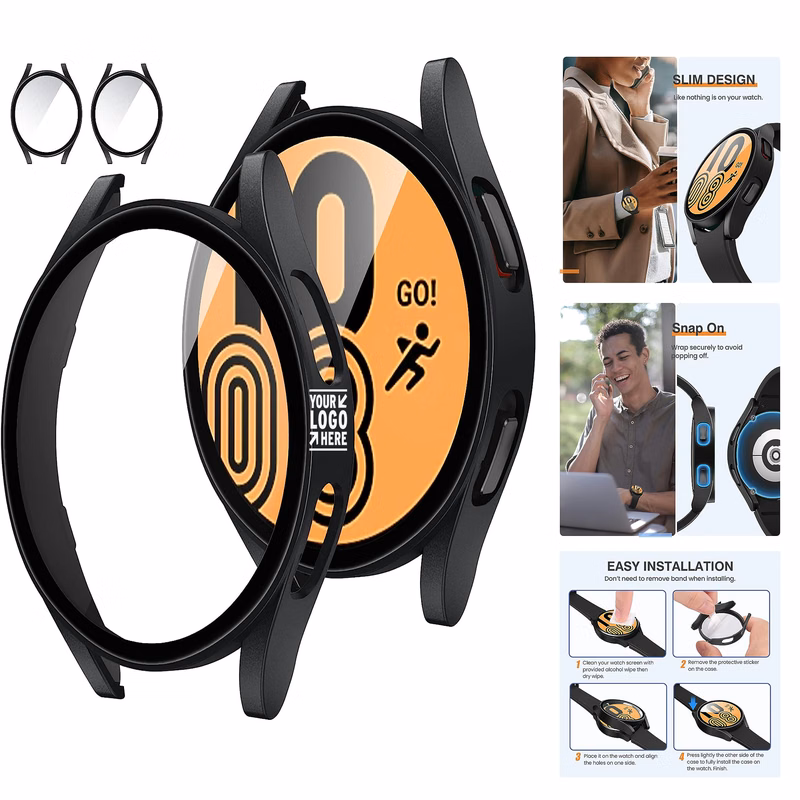 Women Men Samsung Galaxy Watch 4 Screen Protector Face Cover Bumper Case 40mm Accessories   