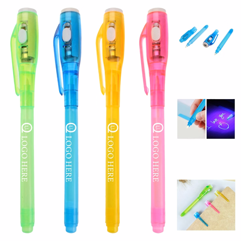 Uv Highlighter Ink Pen W/ Flashlight