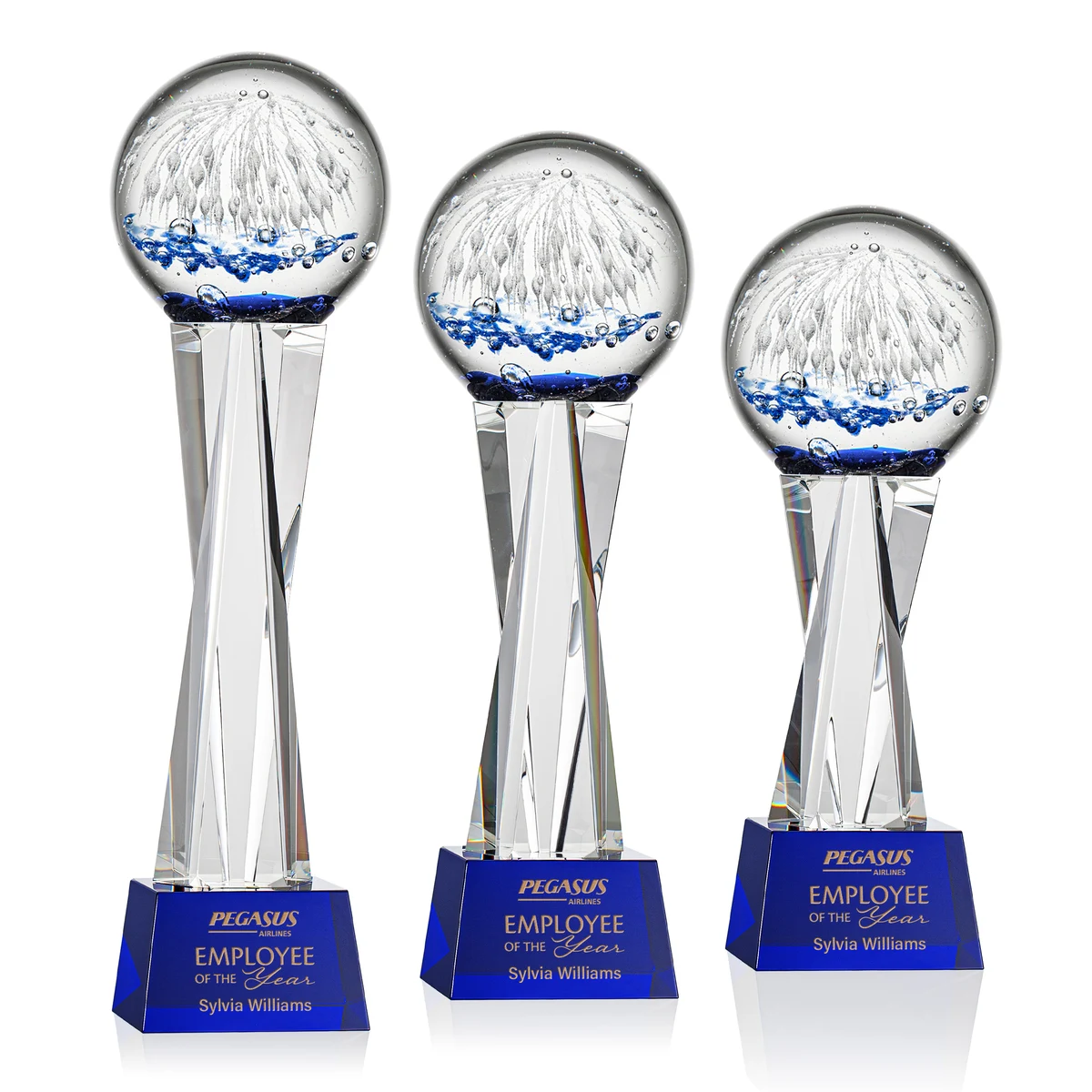 Starburst Award on Grafton Base - Blue 1