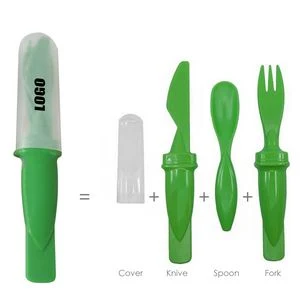 3 IN 1 Spoon Fork Knife Set With Cover 1