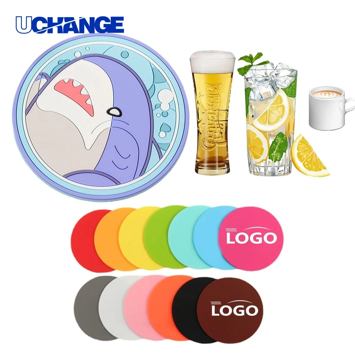 Round Shaped PVC Coaster Mat 1