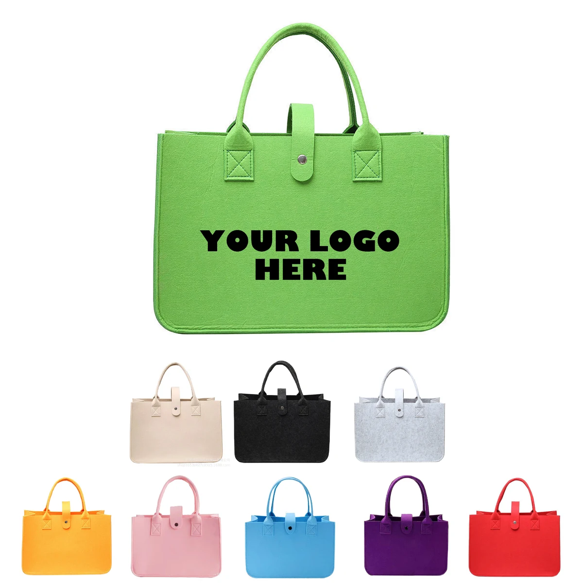Commuter Felt Tote Bag, custom tote bag with logo imprint 1