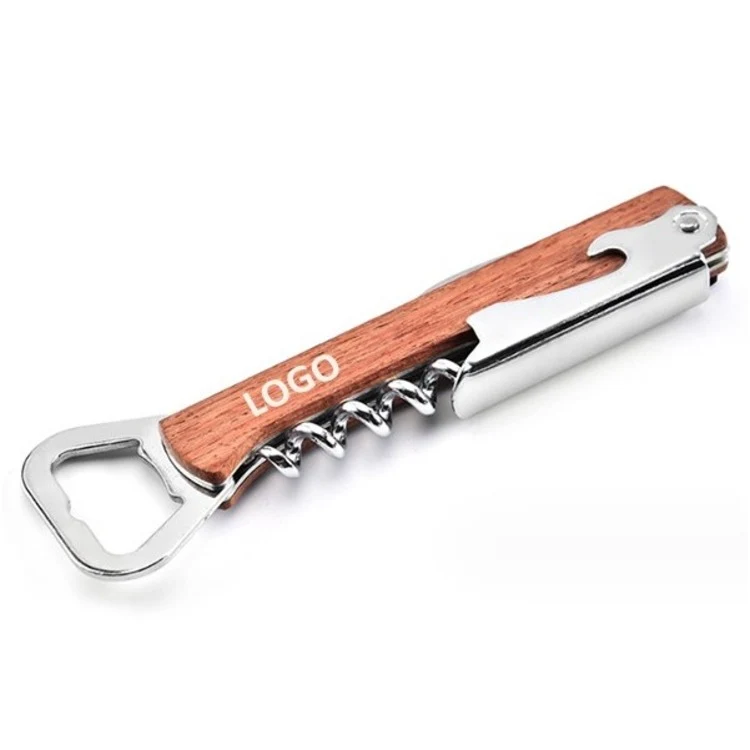 Multi Wooden Opener For Wine Beer Bottle Tin Can 1