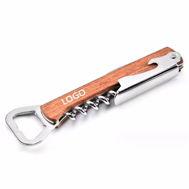 Multi Wooden Opener For Wine Beer Bottle Tin Can
