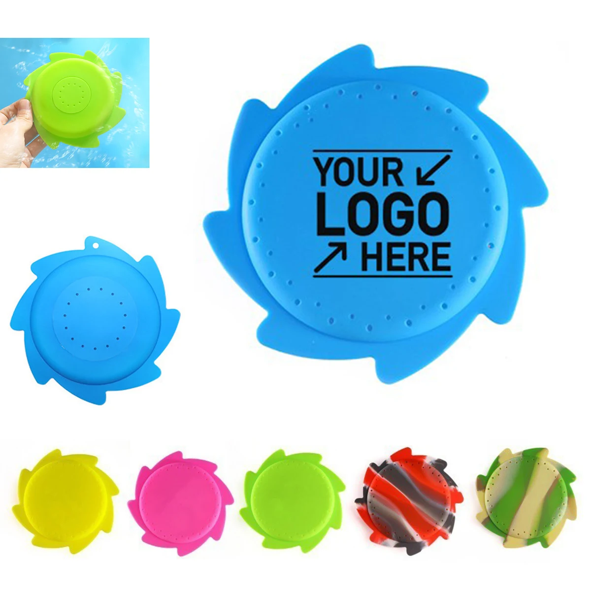 Silicone Splash Water Flying Discs Toy Kids Play 1