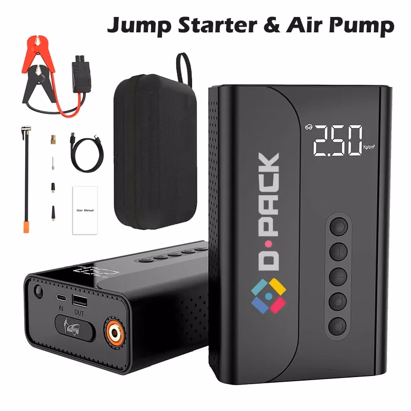 4 in 1 Jump Starter with Air Compressor