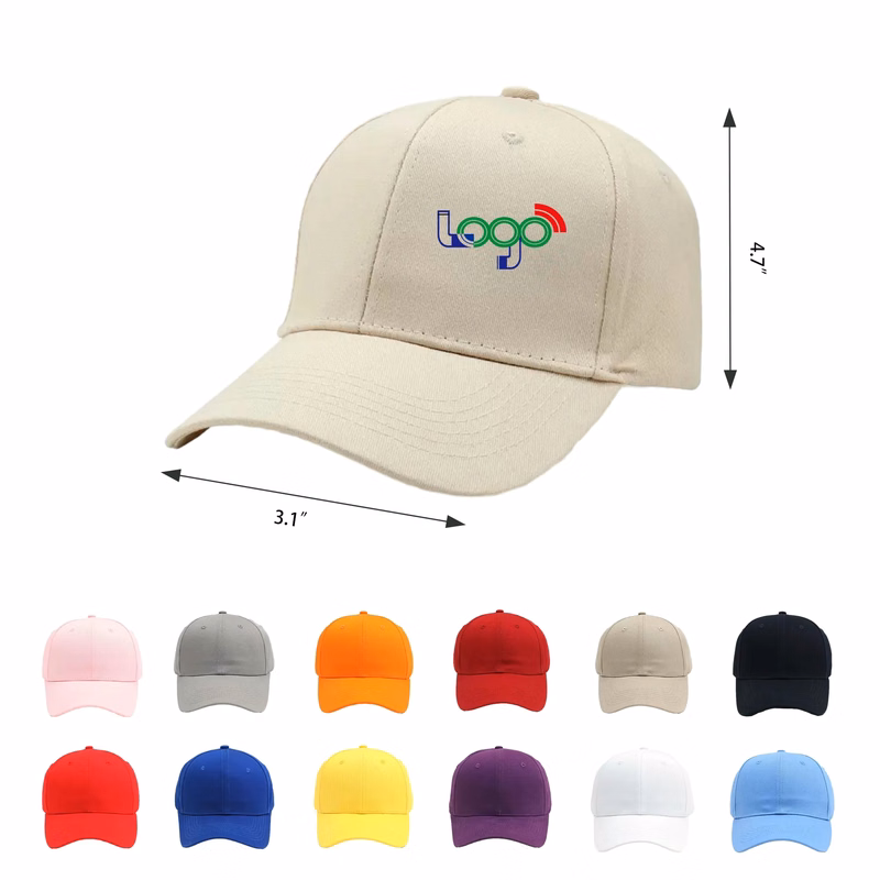 6-Pieces Cotton Advertising Baseball Cap MOQ 100PCS