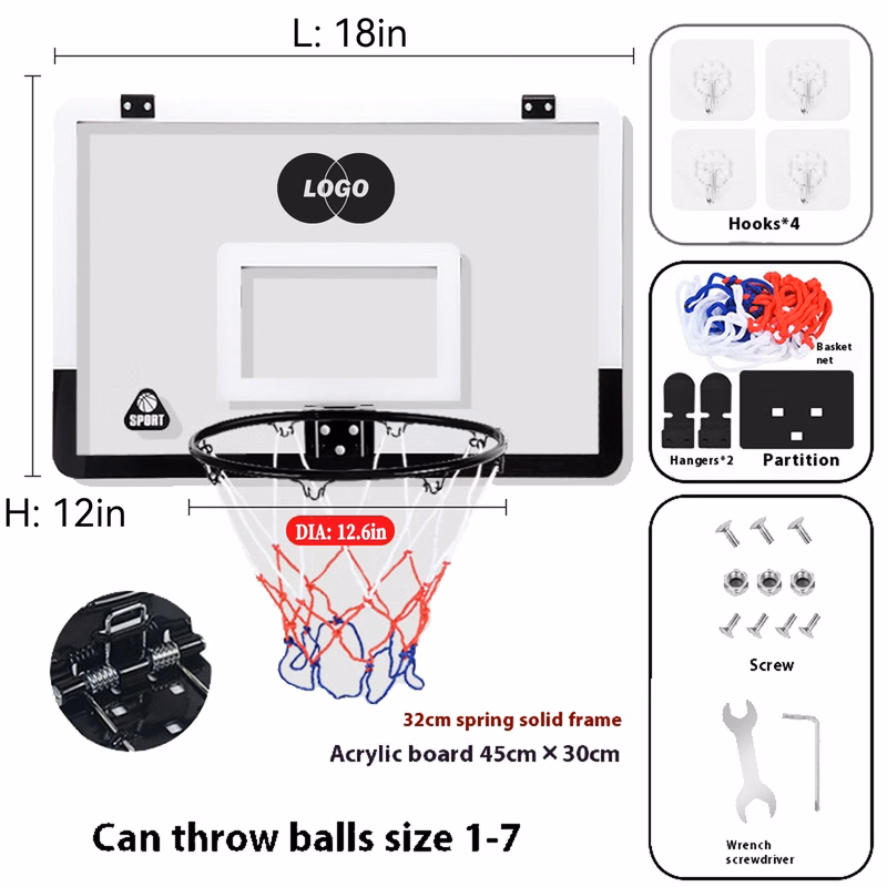 MOQ 10pcs No-Drill Wall-Mounted Backboard