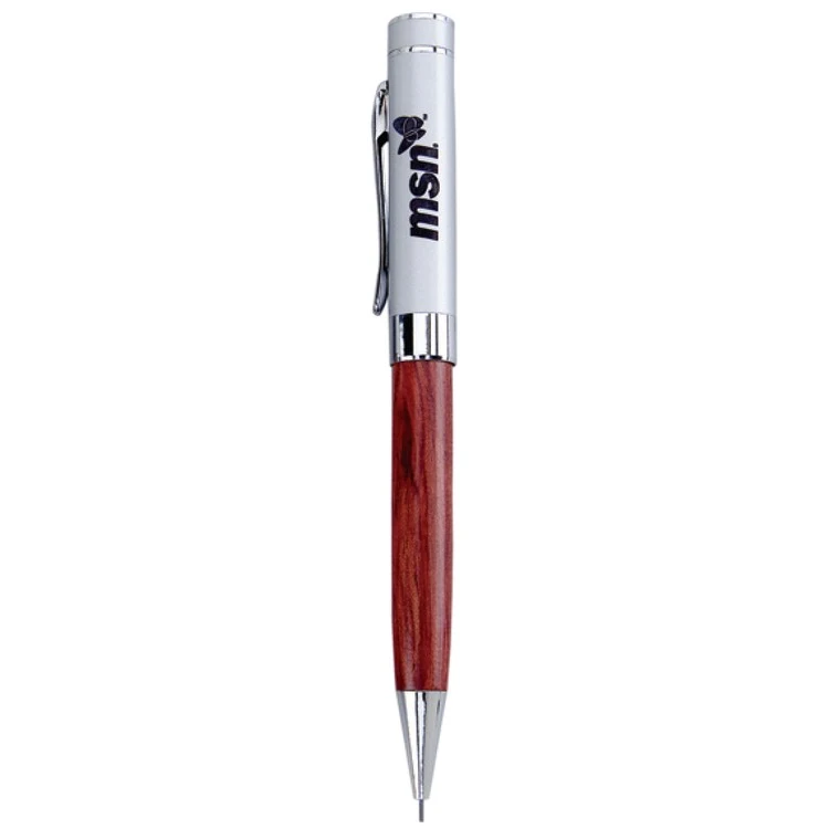 Maisie III Wood Pencil with Shinny Chrome Trim 1