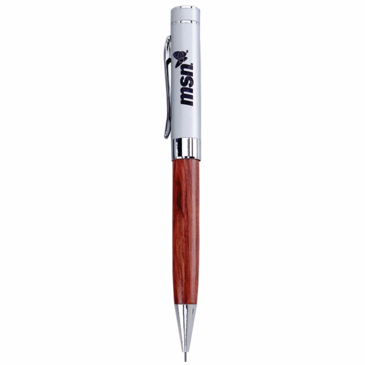 Maisie III Wood Pencil with Shinny Chrome Trim