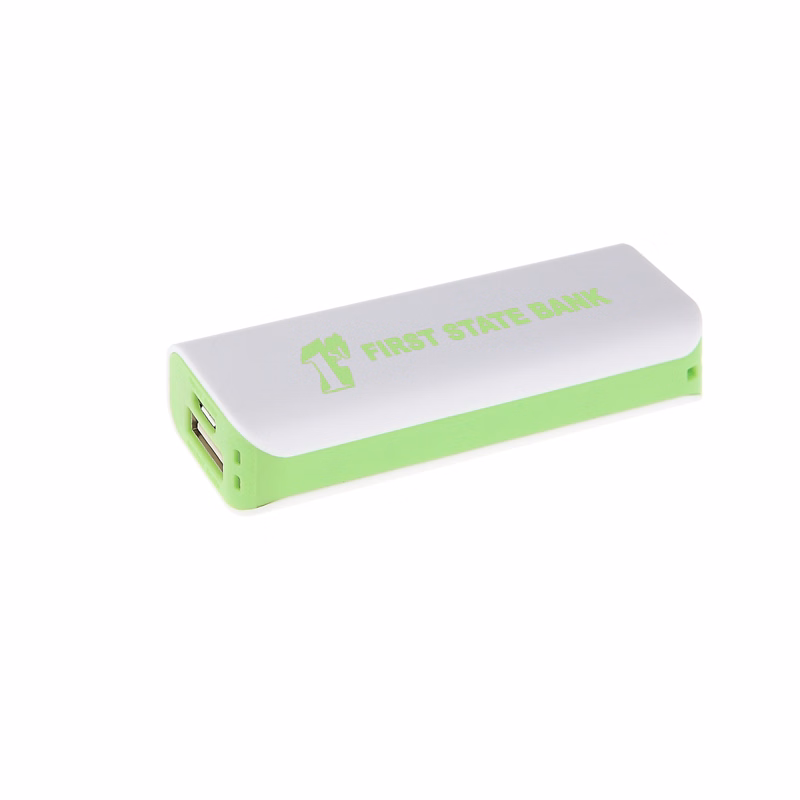 iPosh UL Certified 2200mAh Power Bank - White/Lime Green