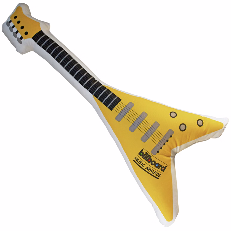 "V" - Type Guitar Shaped Sublimated Pillow
