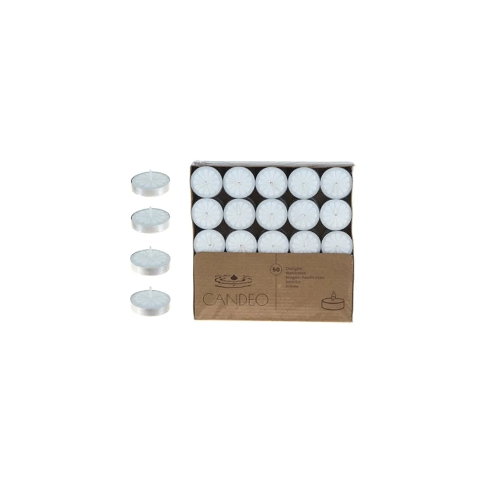 Unscented Tealight Candles - White 50-Piece 1