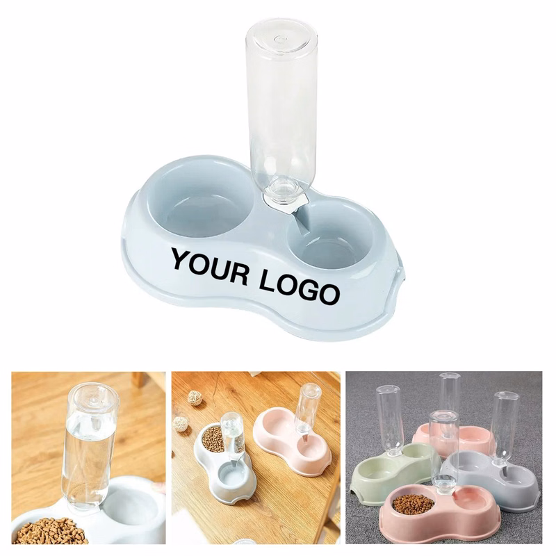 Compact 2 in 1 Pet Feeding Bowls With Base