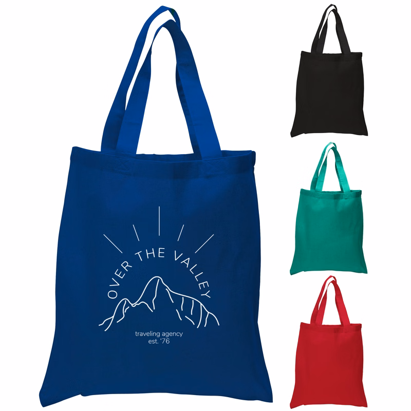 Colored Canvas Convention Tote Bag with Shoulder Strap