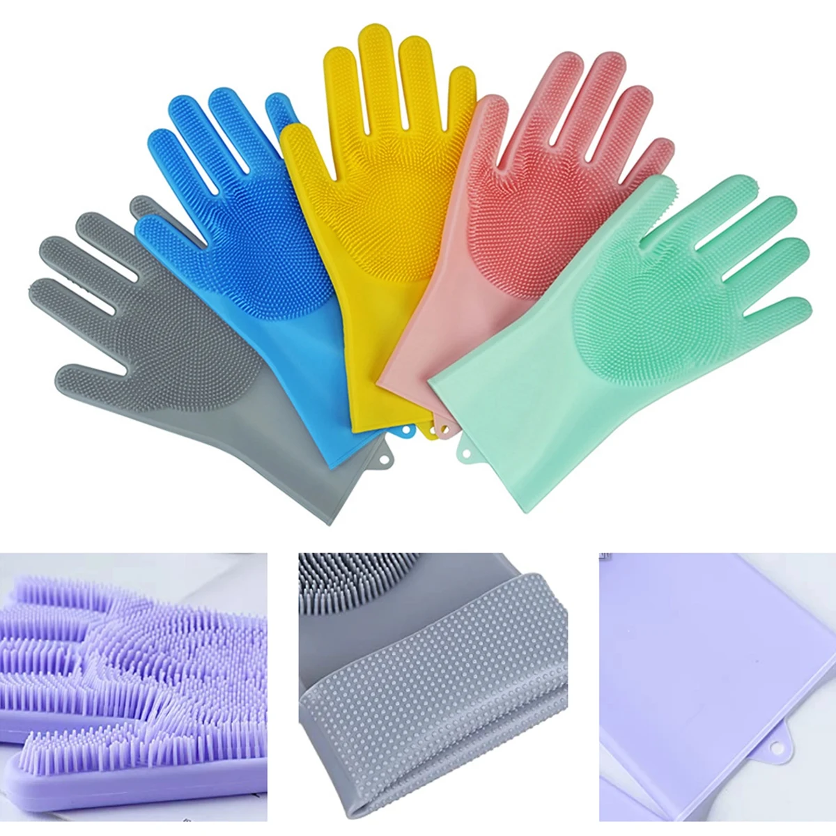 Siliconne Kitchen Washing Glove 1
