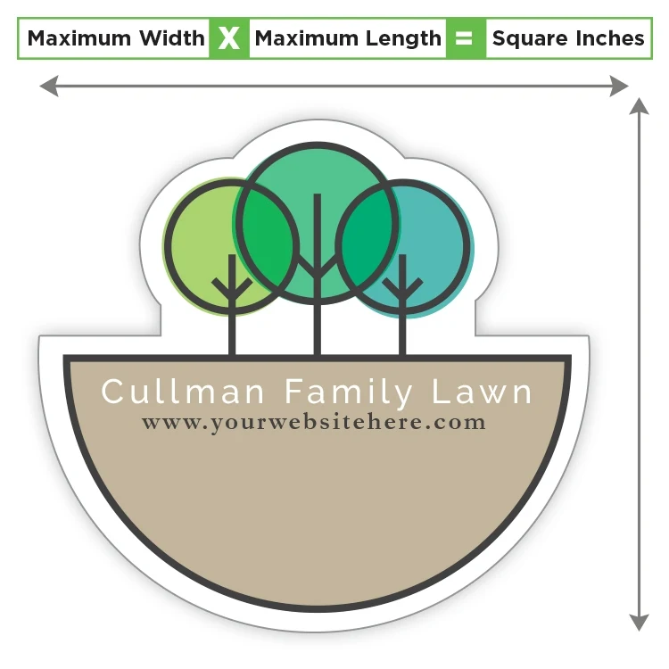 Custom Shape Magnet<7.99 Square Inches - 20 Mil. 1