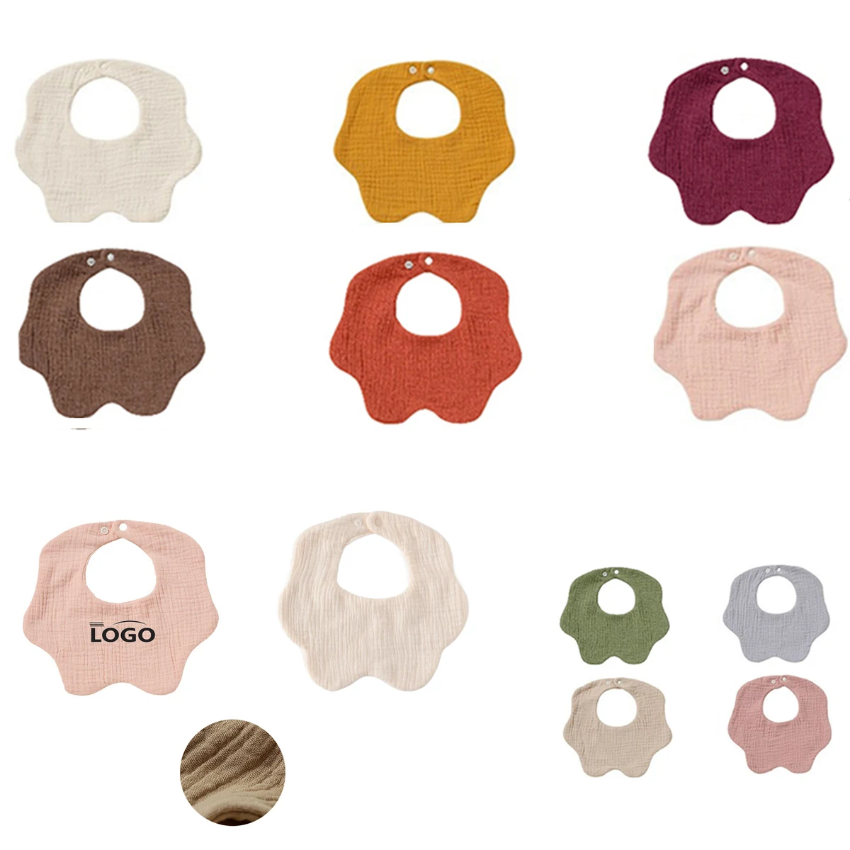 Cotton Petal Shape Baby Bib 1