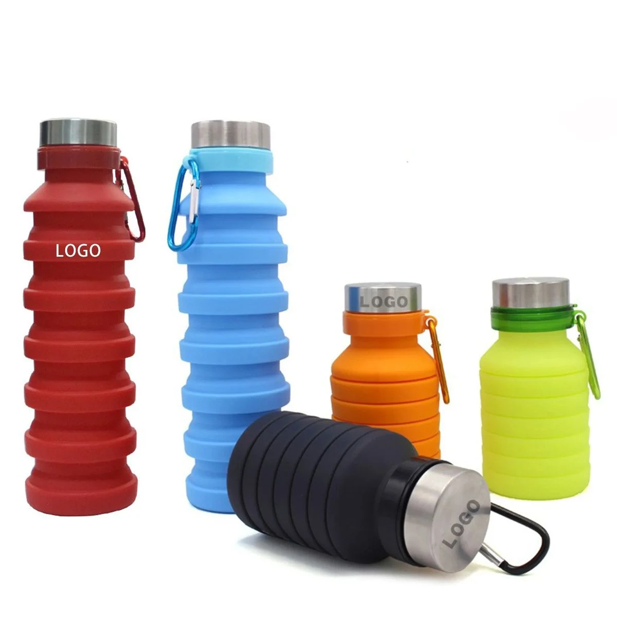 18 oz Foldable Silicone Water Bottle Drinkware 1