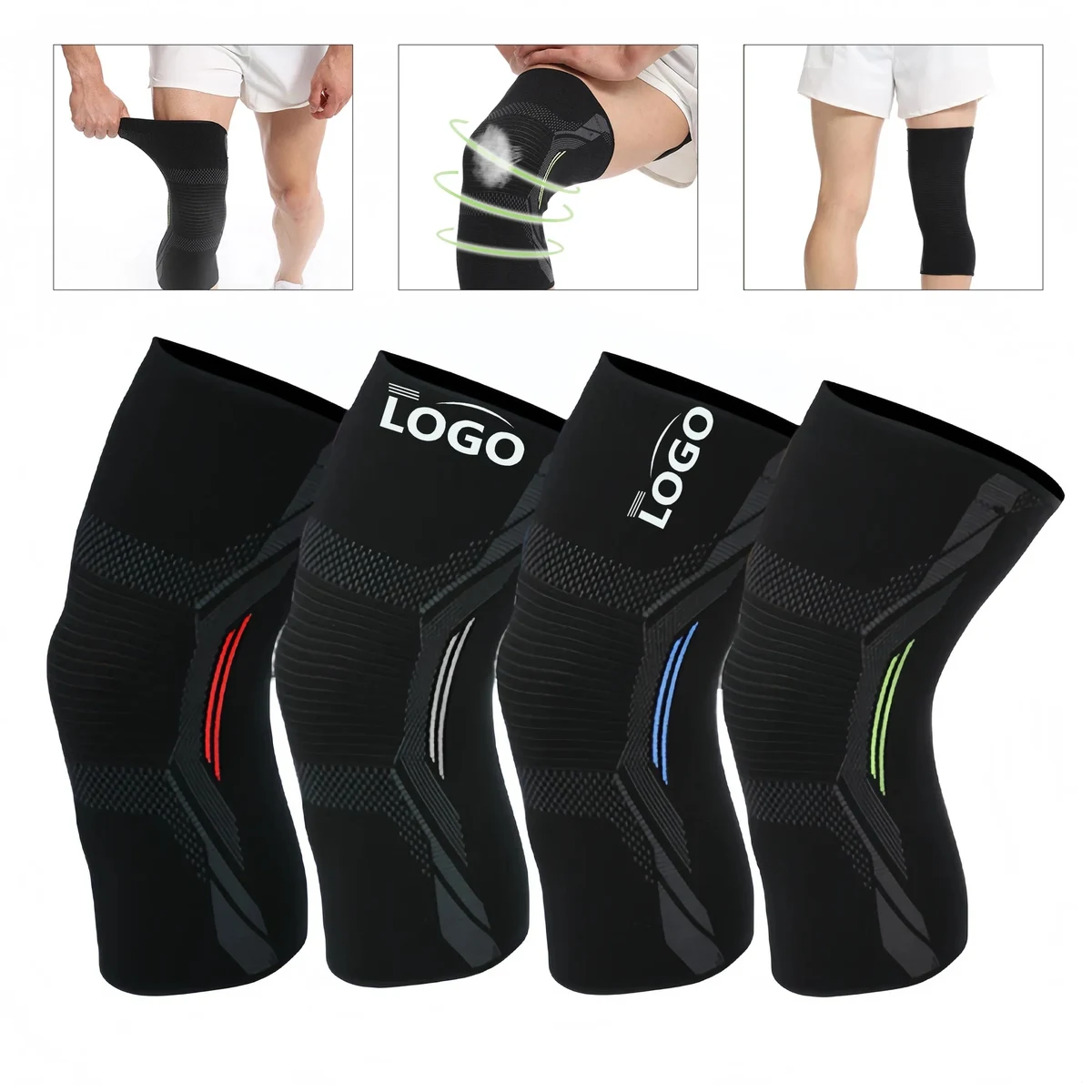 Knitted Nylon Knee Support Brace For Sports & Active Wear 1