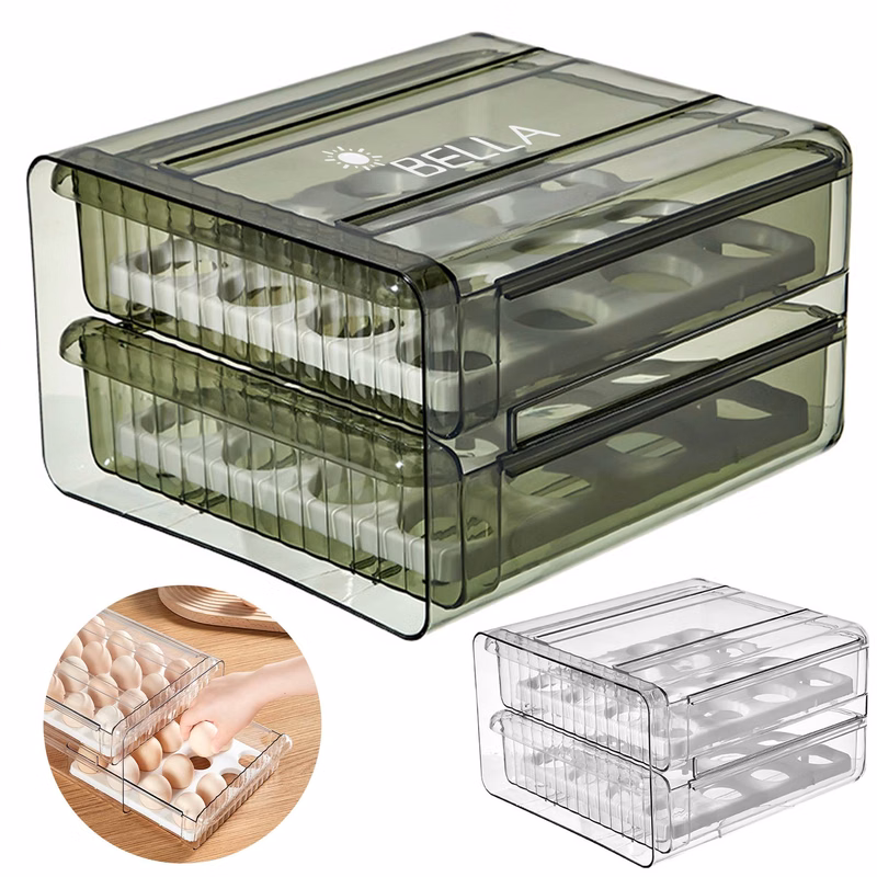 Plastic Transparent Drawer Egg Storage Box