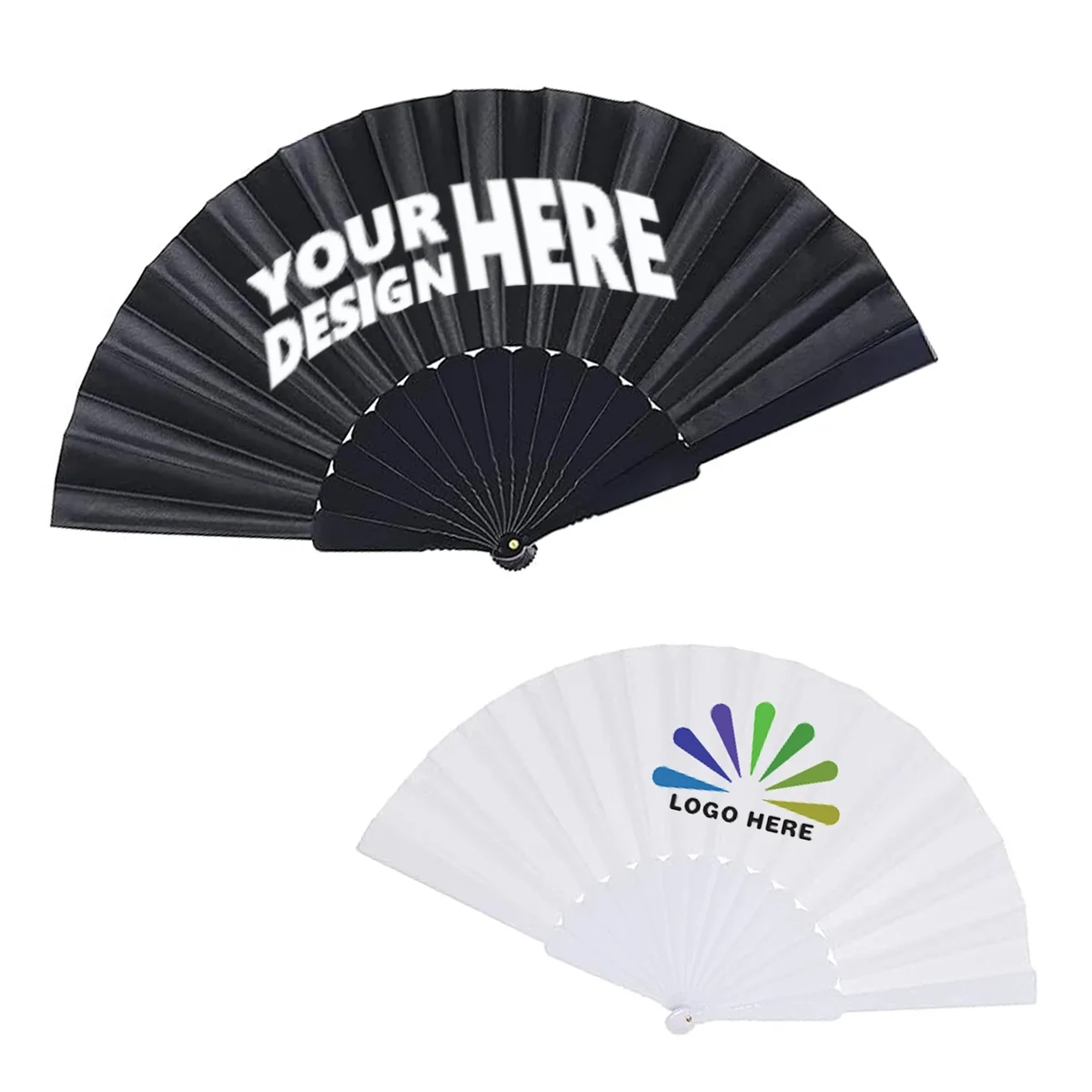 Full-Color Custom Oxford Cloth Folding Fan 1
