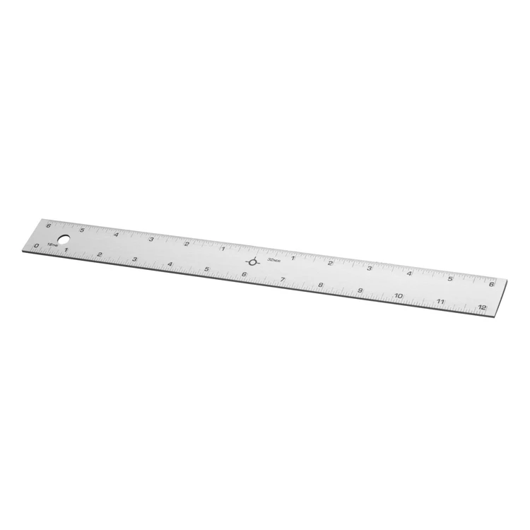 15" Straight Edge Aluminum Ruler with Center-Finding Back 1
