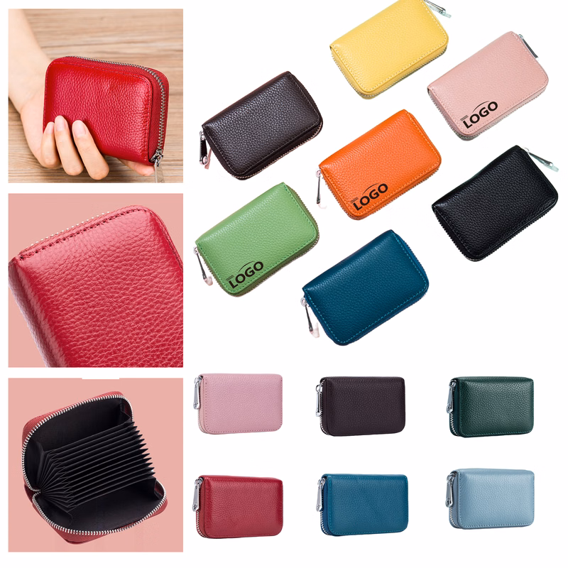 Compact Accordion-Style Wallet with Zipper Closure