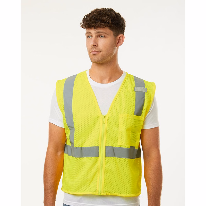 Unisex Single Pocket Zipper Mesh Vest - 1089-1090