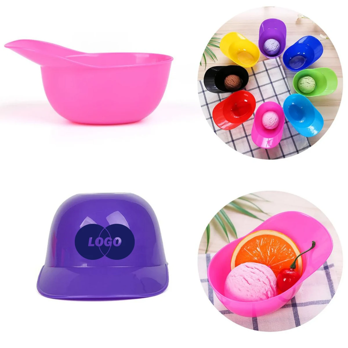 8oz Baseball Helmet Ice Cream Bowl 1