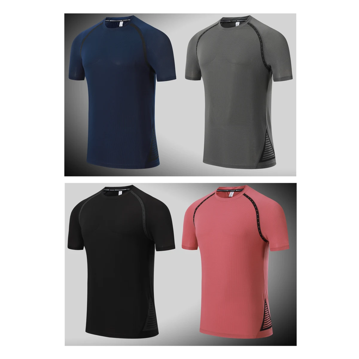 Men's Running Short Sleeve T-Shirt - Stock Style 11 1