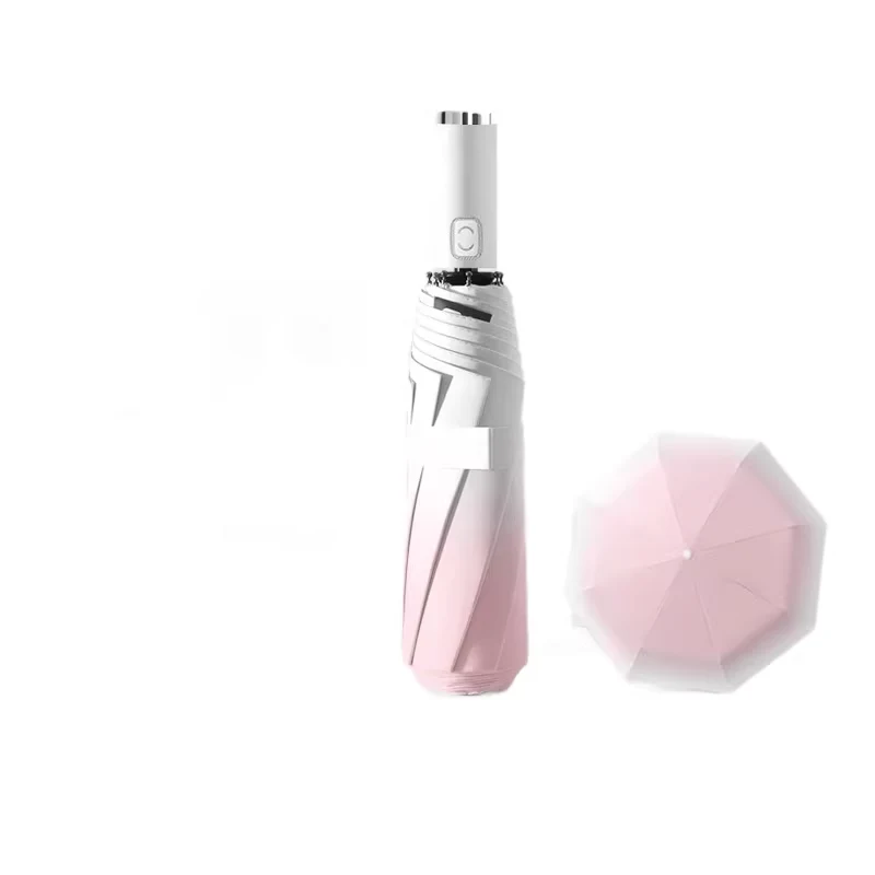 Custom 8-Rib Automatic Ombre UV Protection Folding Umbrella 1