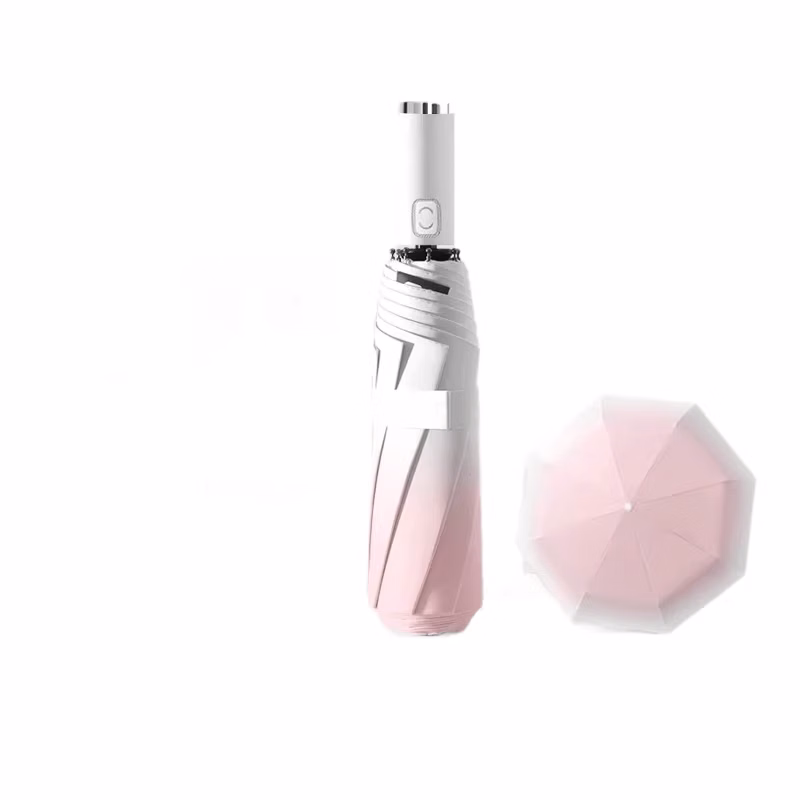 Custom 8-Rib Automatic Ombre UV Protection Folding Umbrella