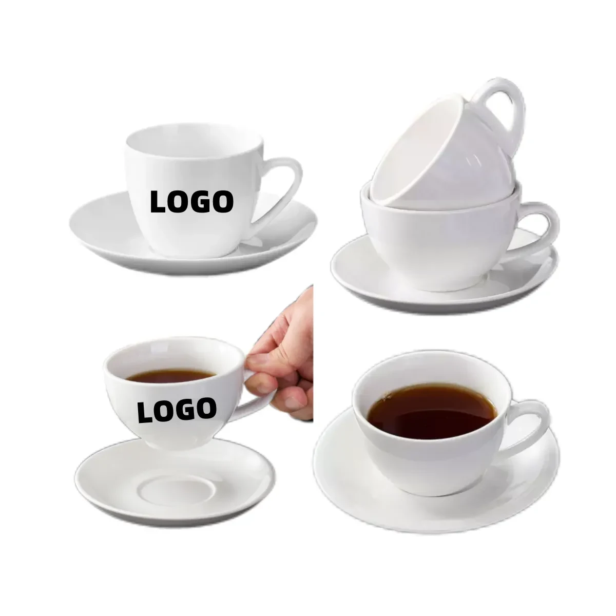 Customized High-end Ceramic Coffee Cup And Saucer 1