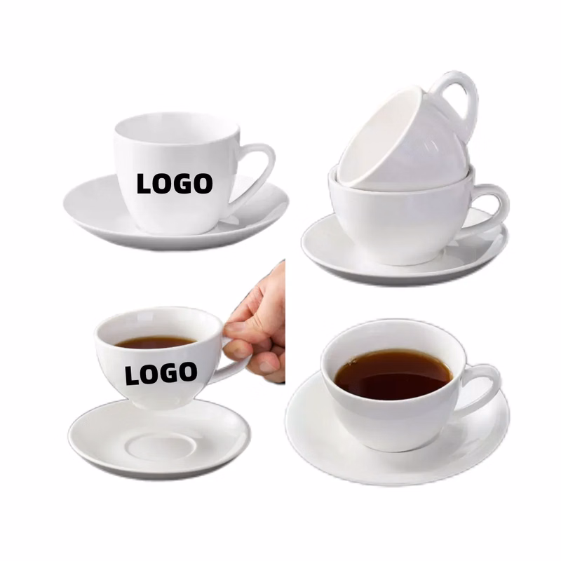 Customized High-end Ceramic Coffee Cup And Saucer