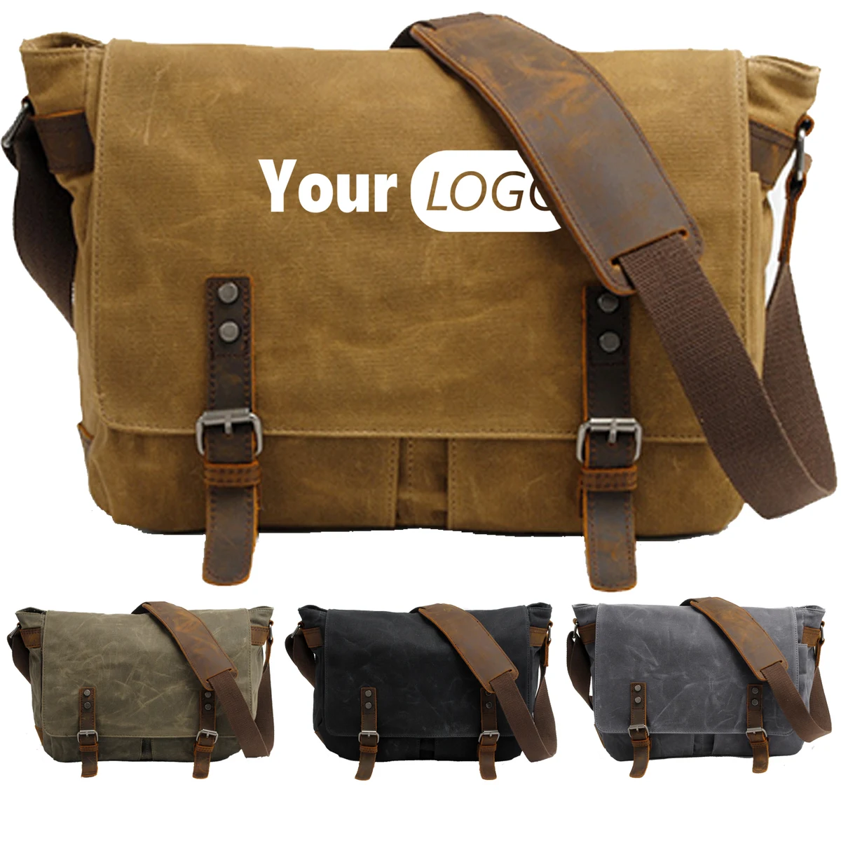 Men's Canvas Crossbody Bag 1