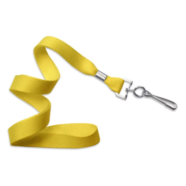 5/8" Blank Lanyard w/Swivel Hook (Yellow) 1