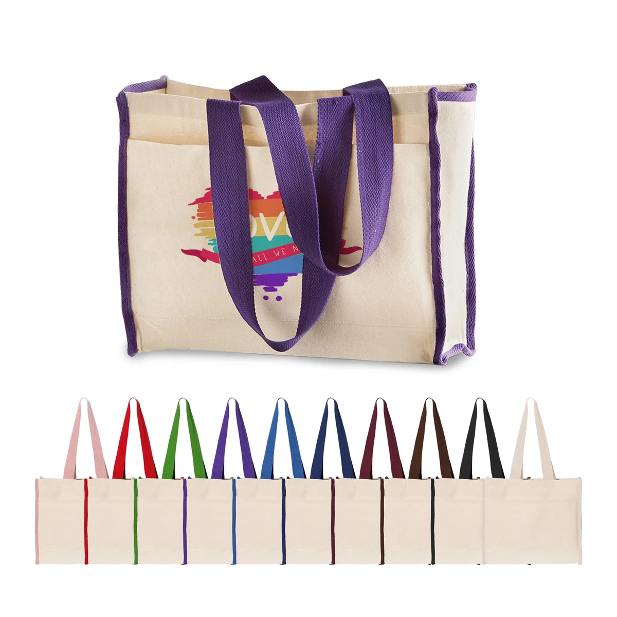 100% Heavy Duty 12 oz. Cotton Canvas Tote Bag 1
