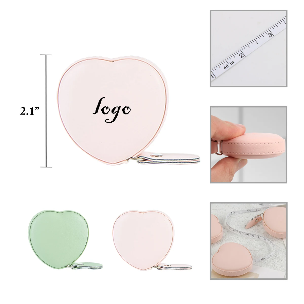 MOQ50 Heart Shaped Retractable Measuring Tape 1