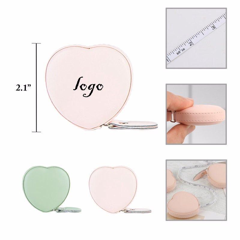 MOQ50 Heart Shaped Retractable Measuring Tape