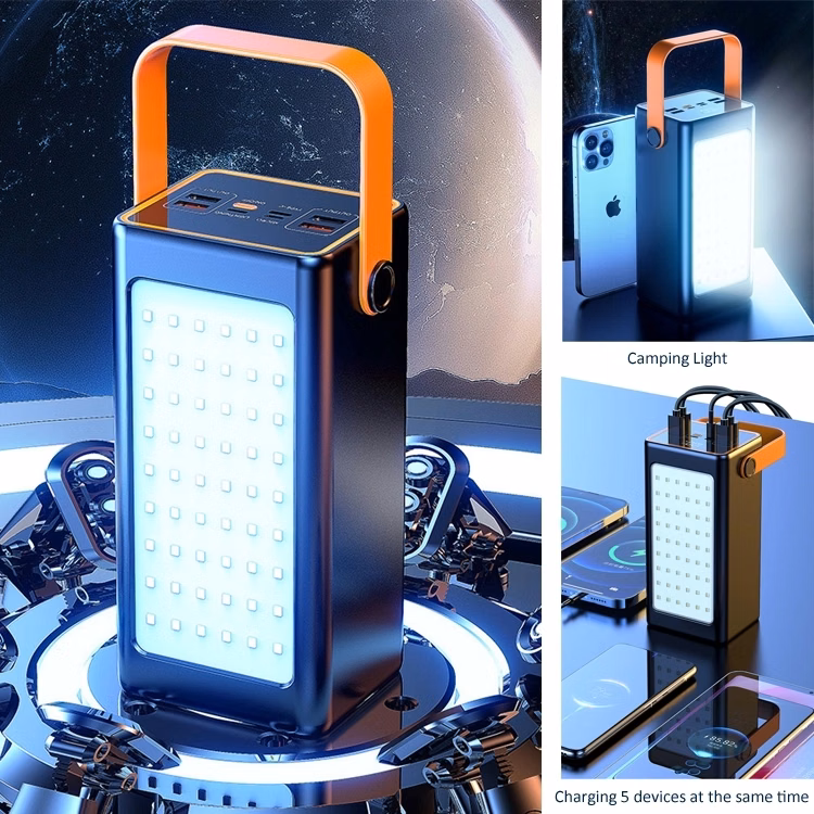 70000mAh 66W Super Fast Charging Camping Lamp Power Bank