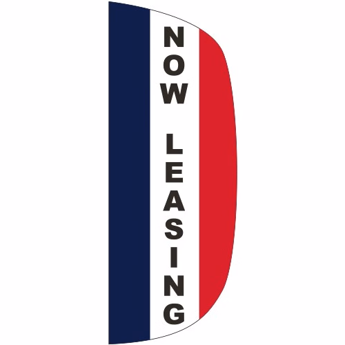 "NOW LEASING" 3' x 8' Message Flutter Flag