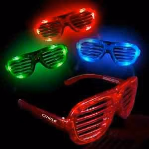 Light-Up Glow LED Slotted Glasses