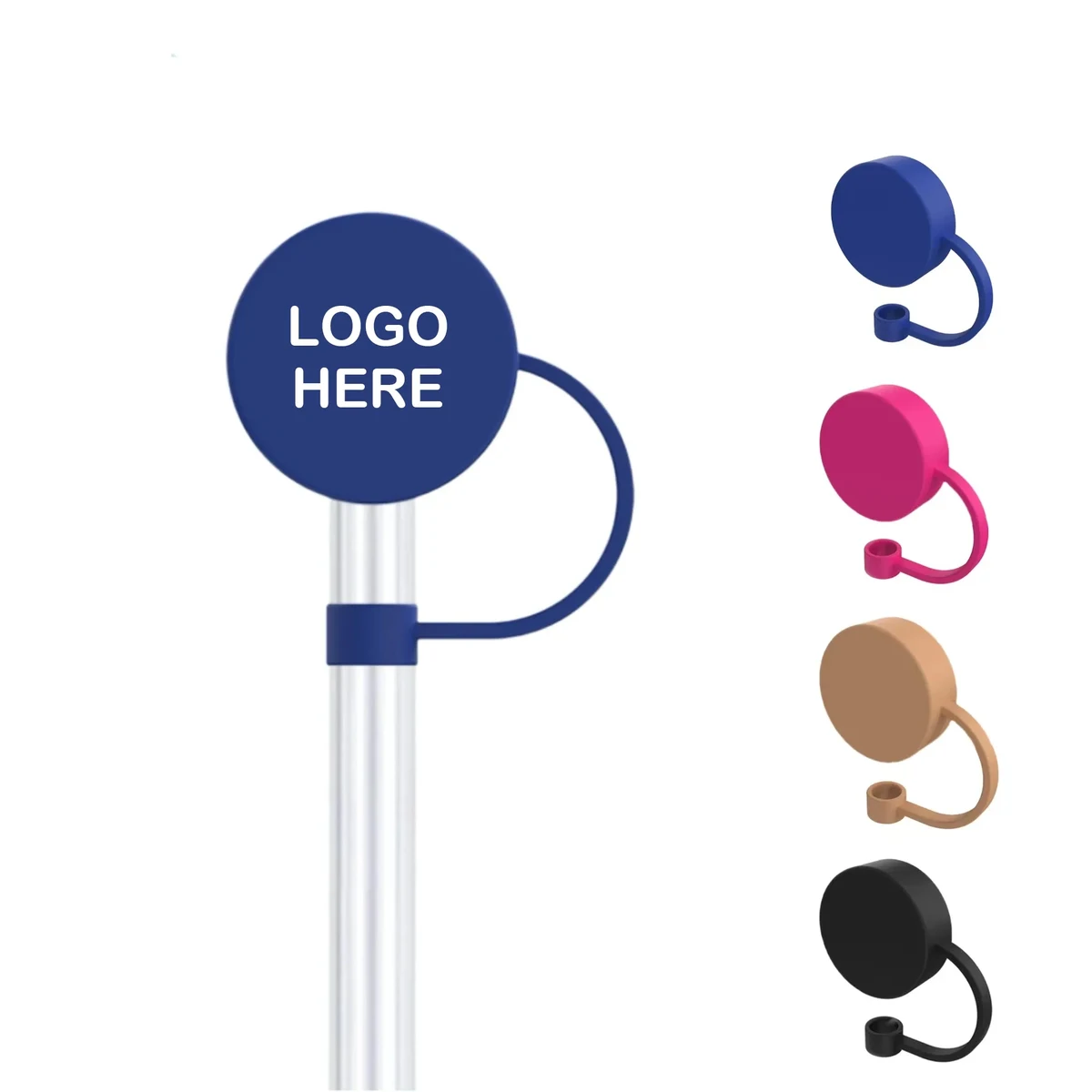 Round Silicone Dustproof Straw Cap 1